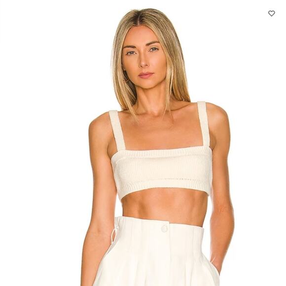 Danielle Bernstein WeWoreWhat Sweater Pull On Bra Ivory XXL NEW - Picture 1 of 9
